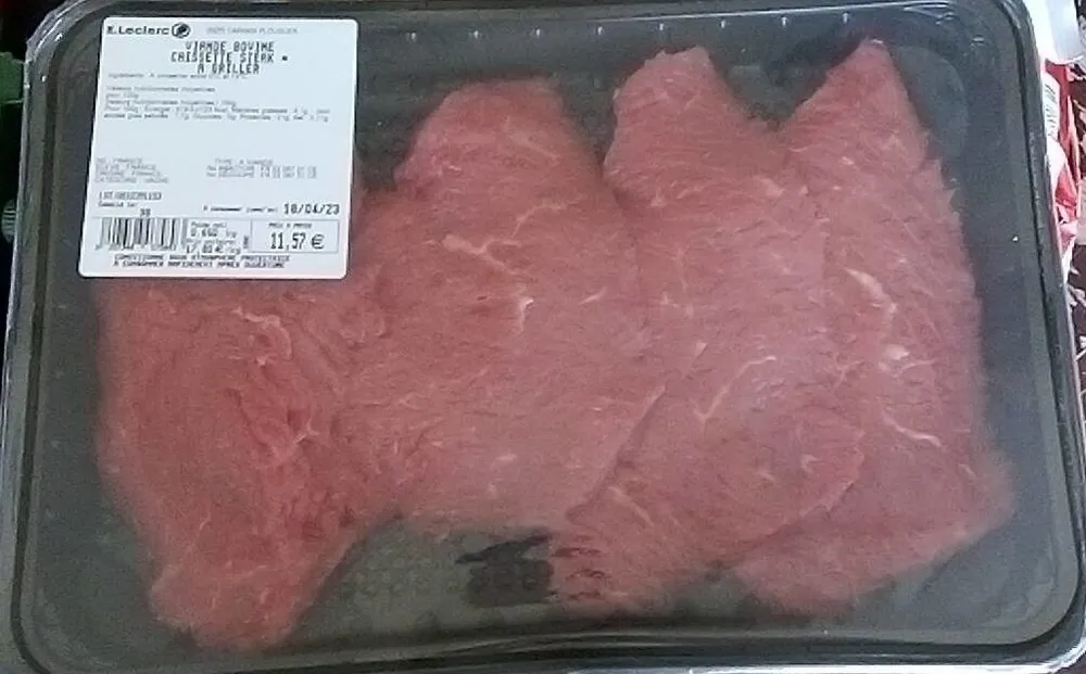 Viande bovine caissette steak a griller