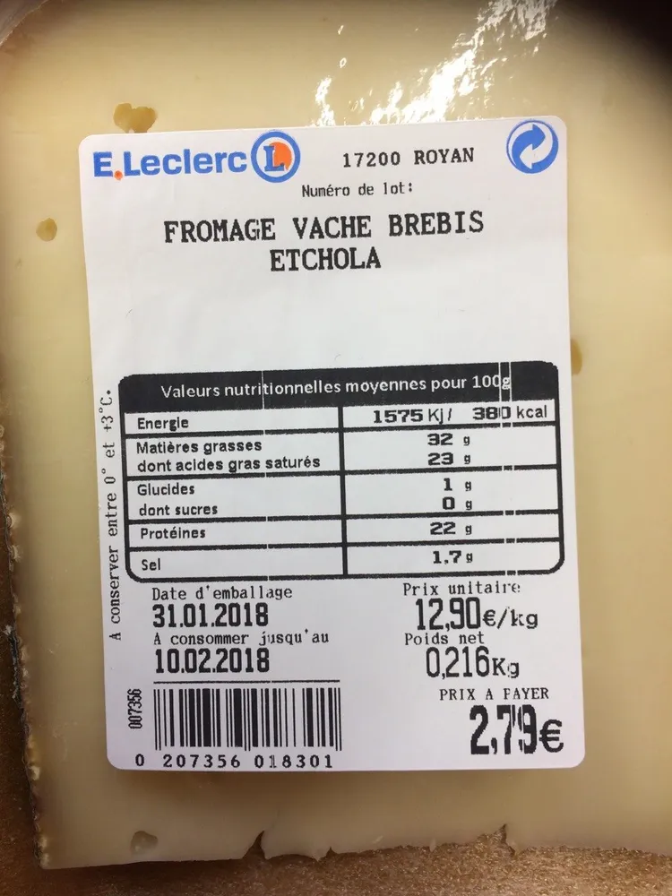 Fromage vache brebis
