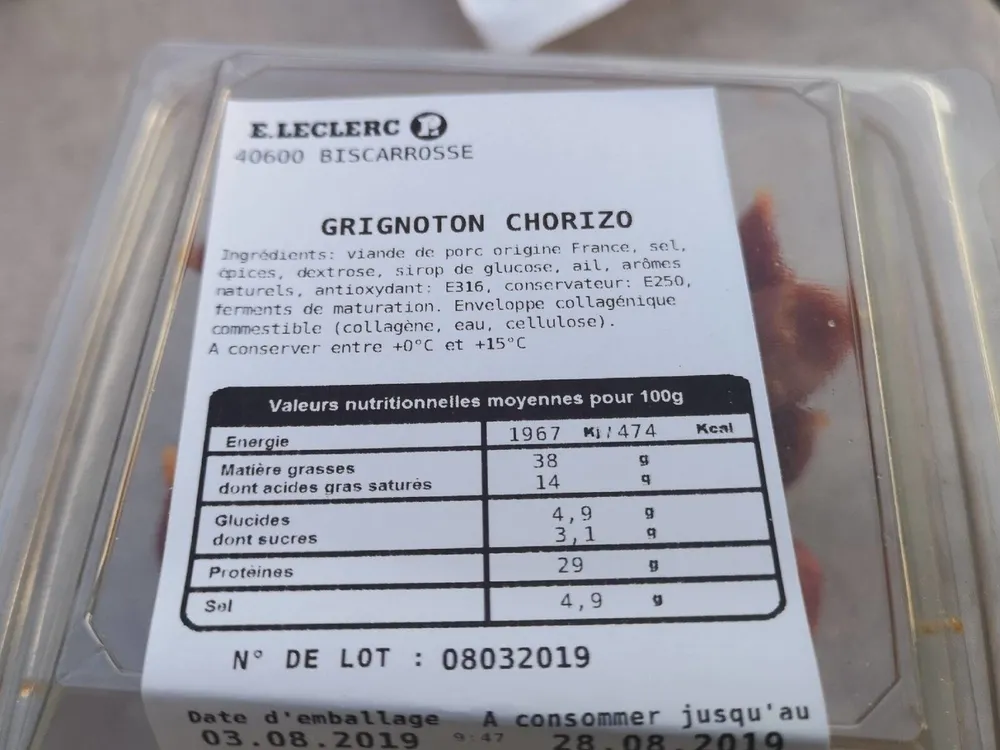 Grignoton chorizo