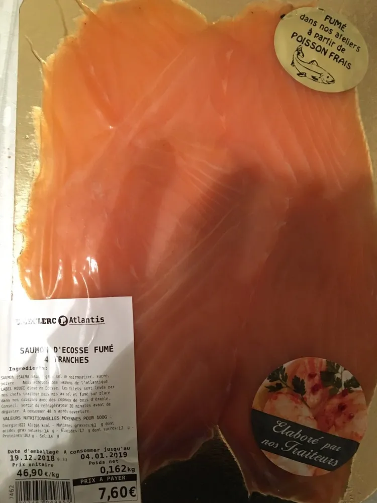 Saumon d'écosse fumé