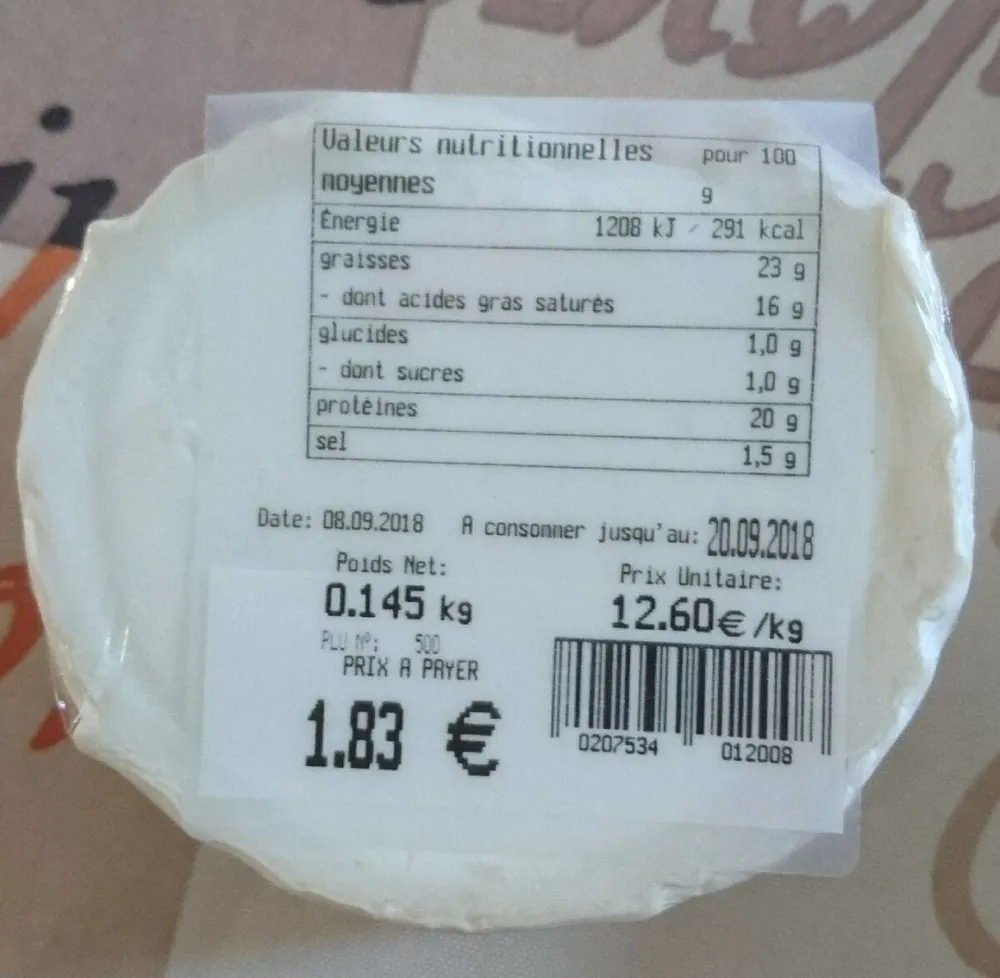 Bûche chèvre blanche