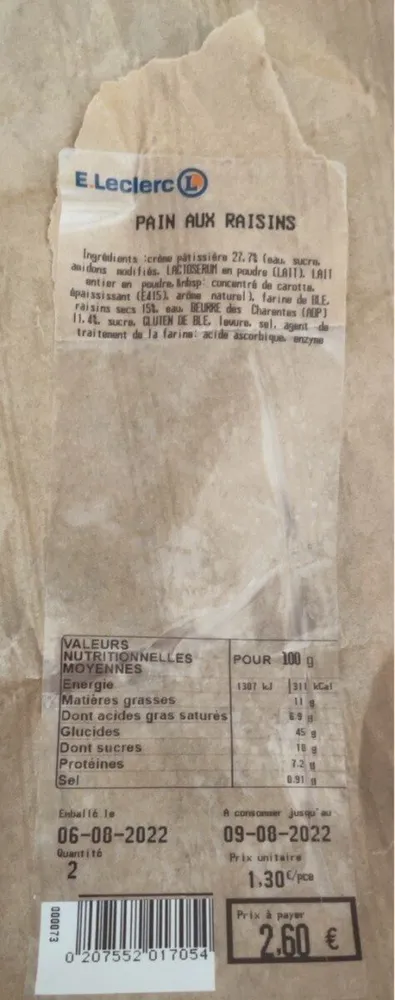 Pain au raisins