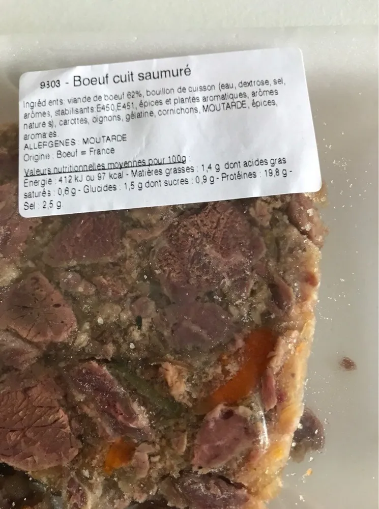 Boeuf cuit