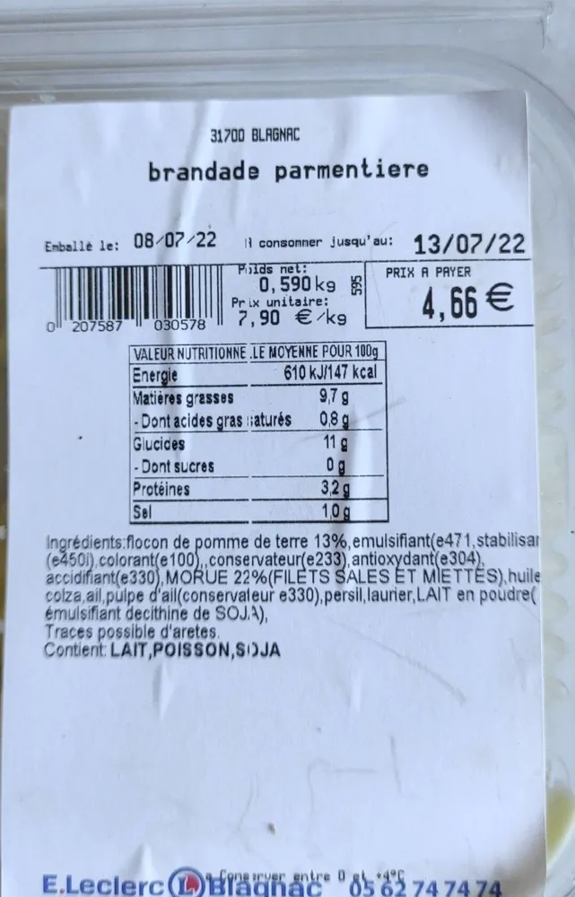 Brandade parmentière