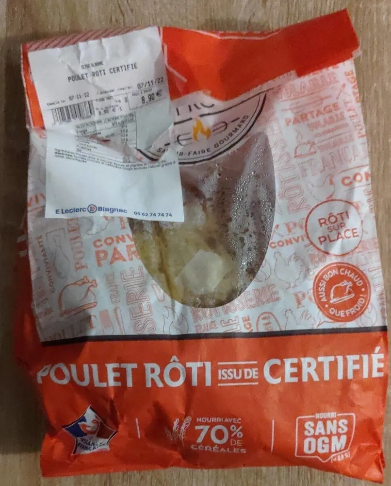 Poulet rôti certifié