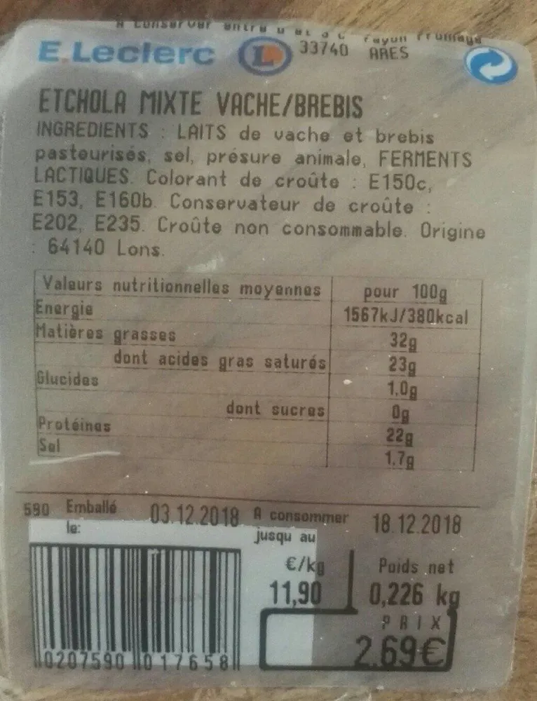 Etchola mixte vache/brebis