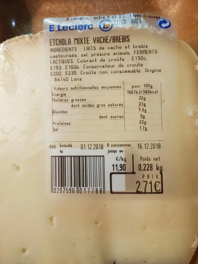 Échoua mixte vache/brebis