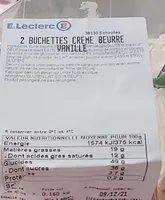 Bûchette creme beurre vanille