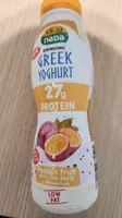 Greek Drinking Yoghurt passion fruit with chia seeds with mixed fruit