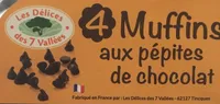 4 Muffins aux pépites de chocolat