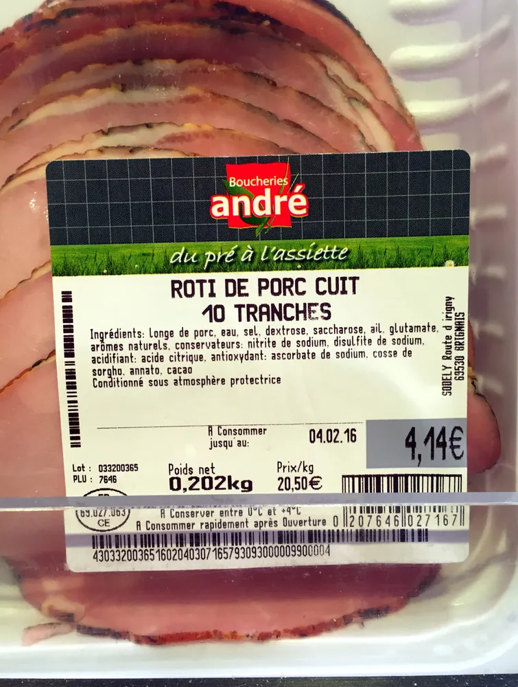 rôti de porc cuit