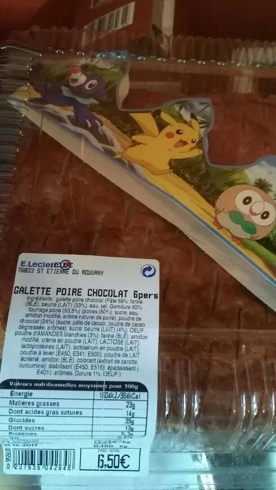 Galette poire chocolat