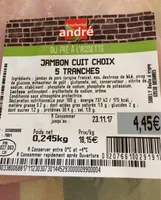 Jambon cuit choix