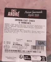 Jambon cuit choix 5 tranches