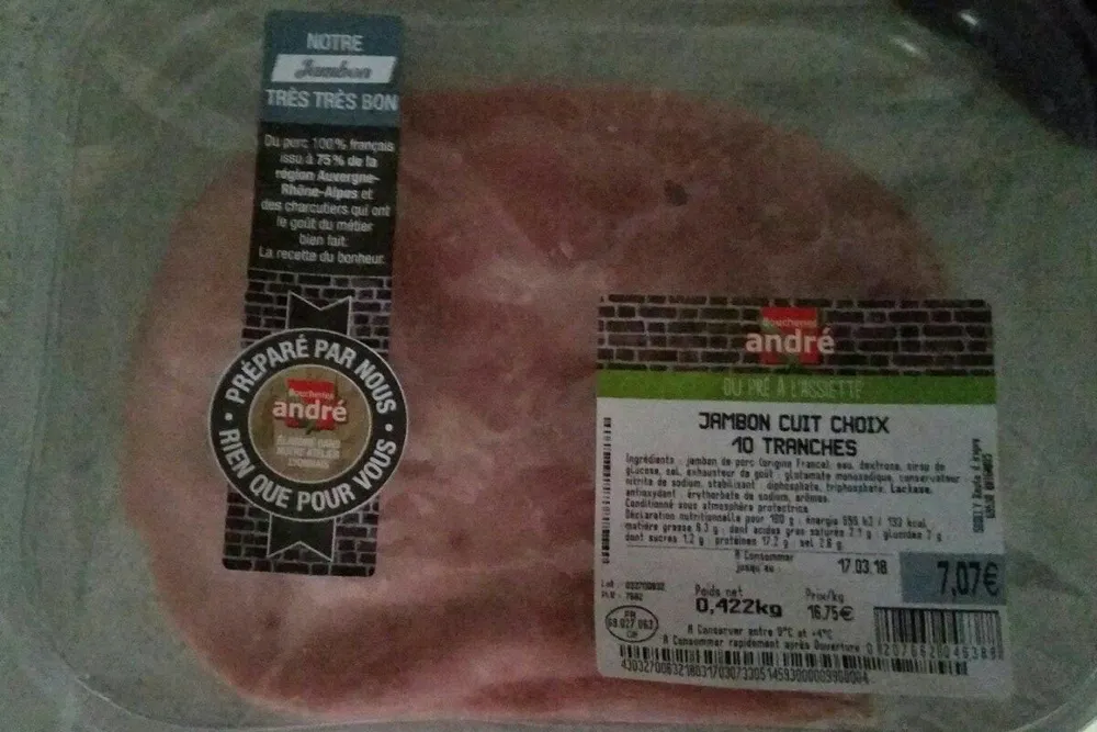 Jambon cuit choix