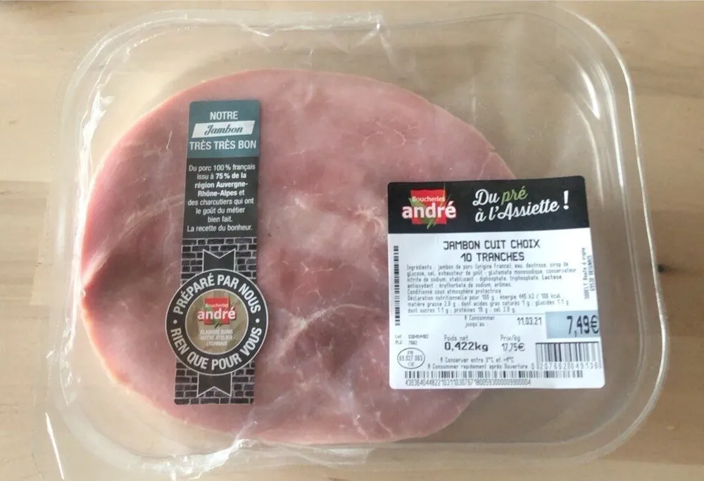 Jambon cuit choix