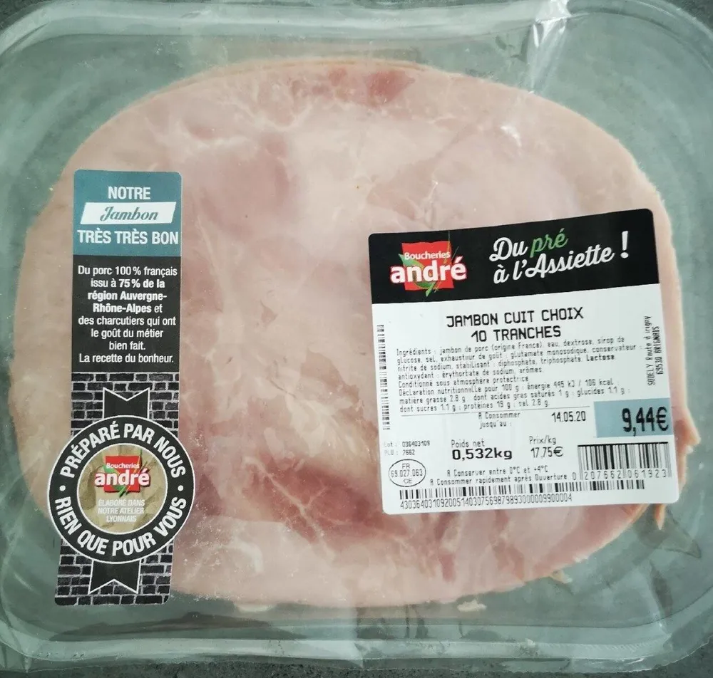 Jambon cuit choix
