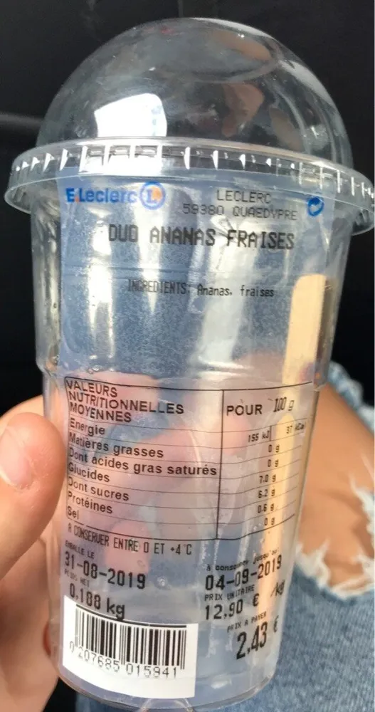 Duo ananas fraises