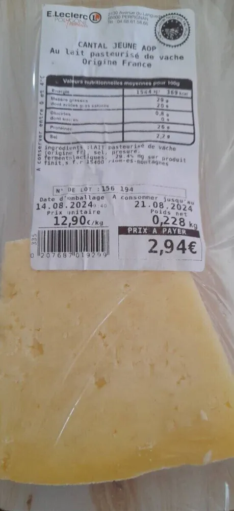 Cantal jeune aop