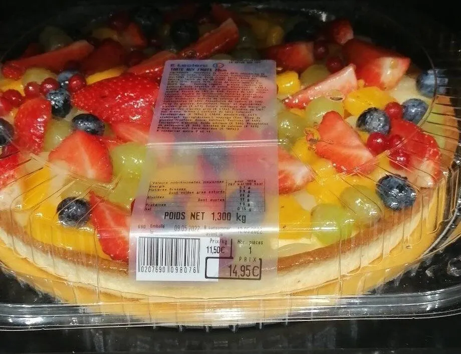 Tarte aux fruits 28 cm