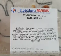 Financiers pâte à tartiner x6