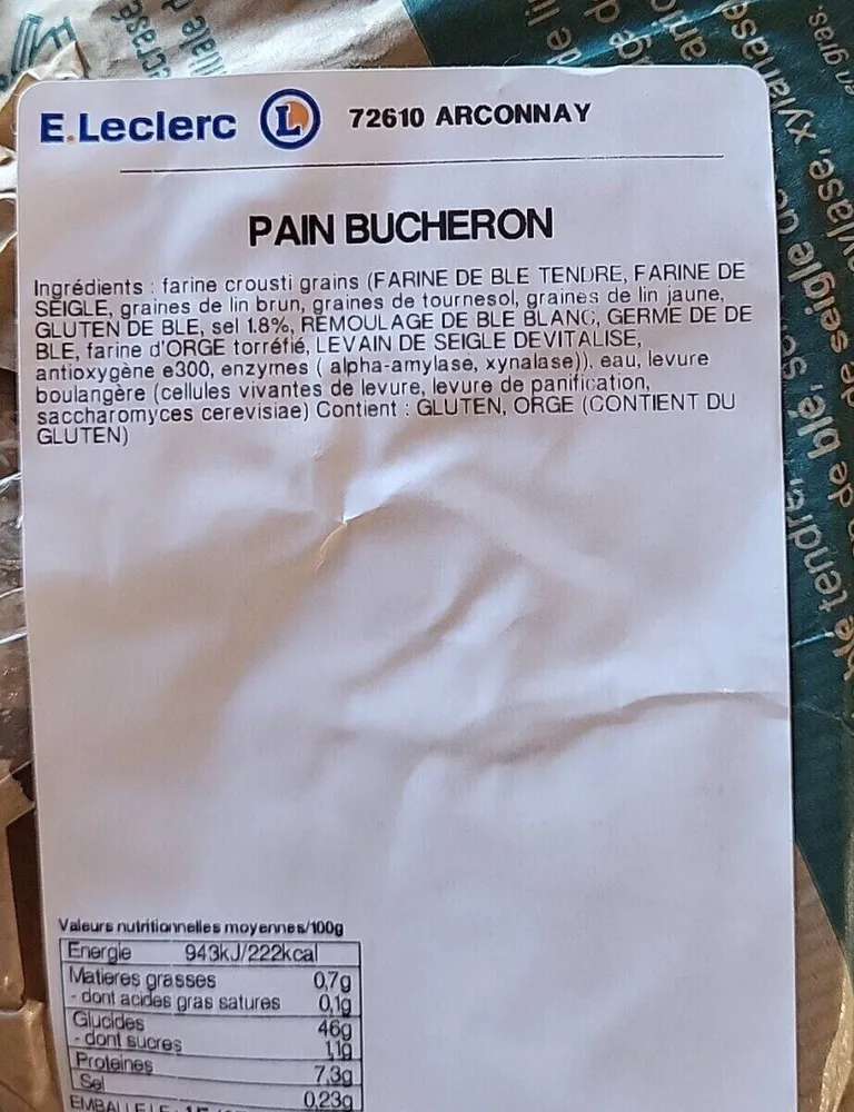 Pain bucheron