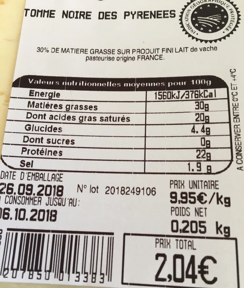 Tomme noire des pyrenees