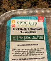 Black garlic and mushroom chicken sauté