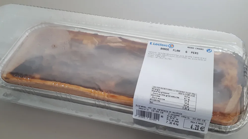 bande flan 6 personnes
