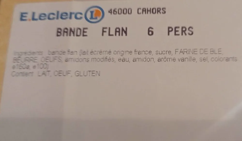 Flan 6 personnes