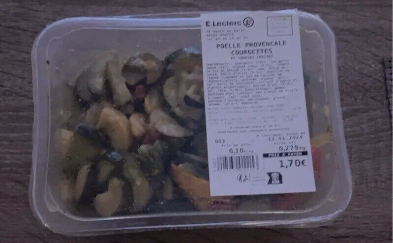 Poêlée Provencale courgettes  leclerc paridis