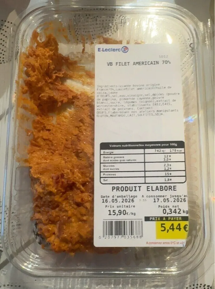 Vb filet américain 70%