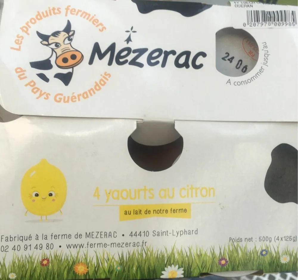 Yaourts au citron
