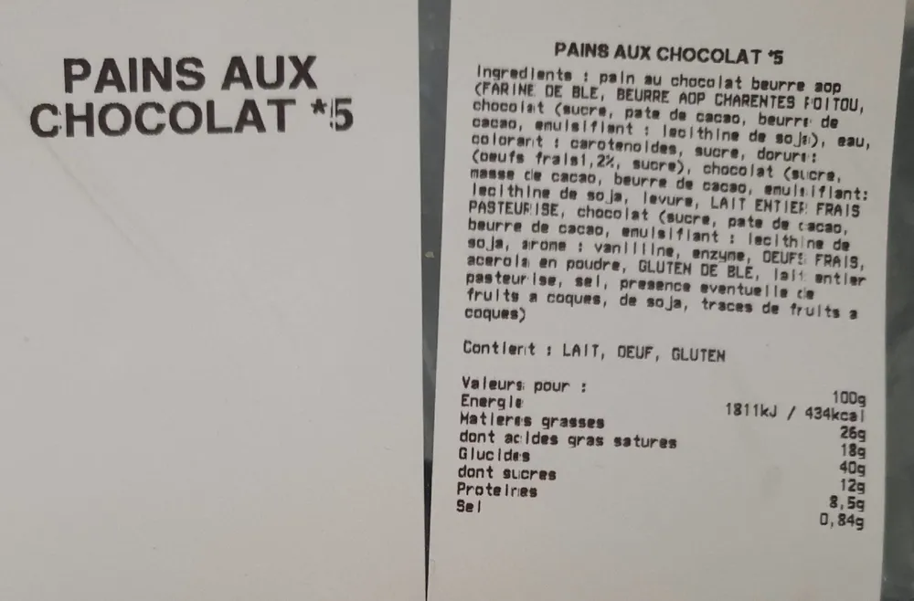 Pains au chocolat