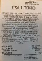 Pizza 4 fromages Leclerc