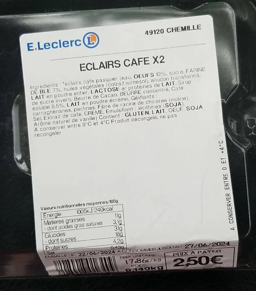 éclairs au café