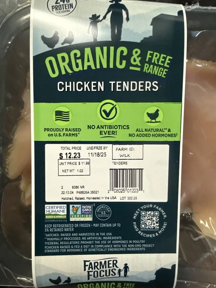 Organic & Feee Range Chicken Tenders