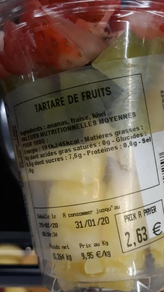 Tartare de fruits