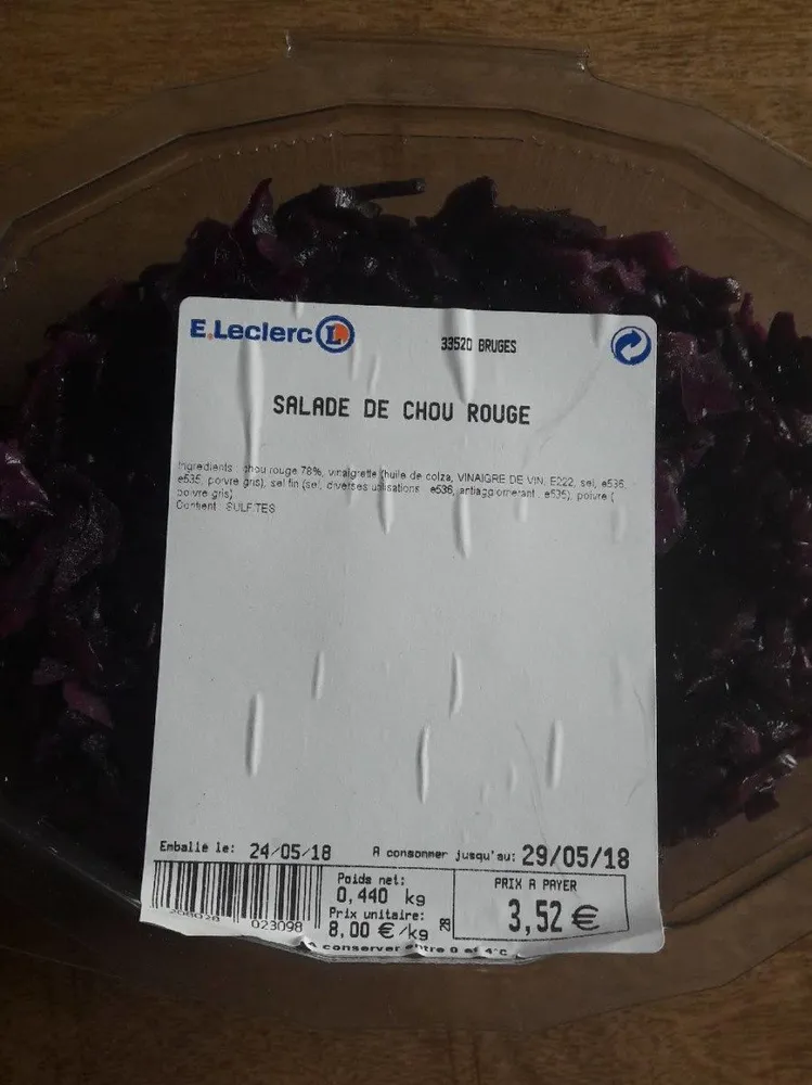 Salade de chou rouge