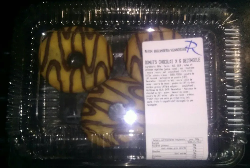 Donuts chocolat X 6 décongelé