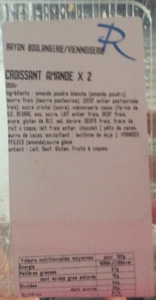 Croissant amandes