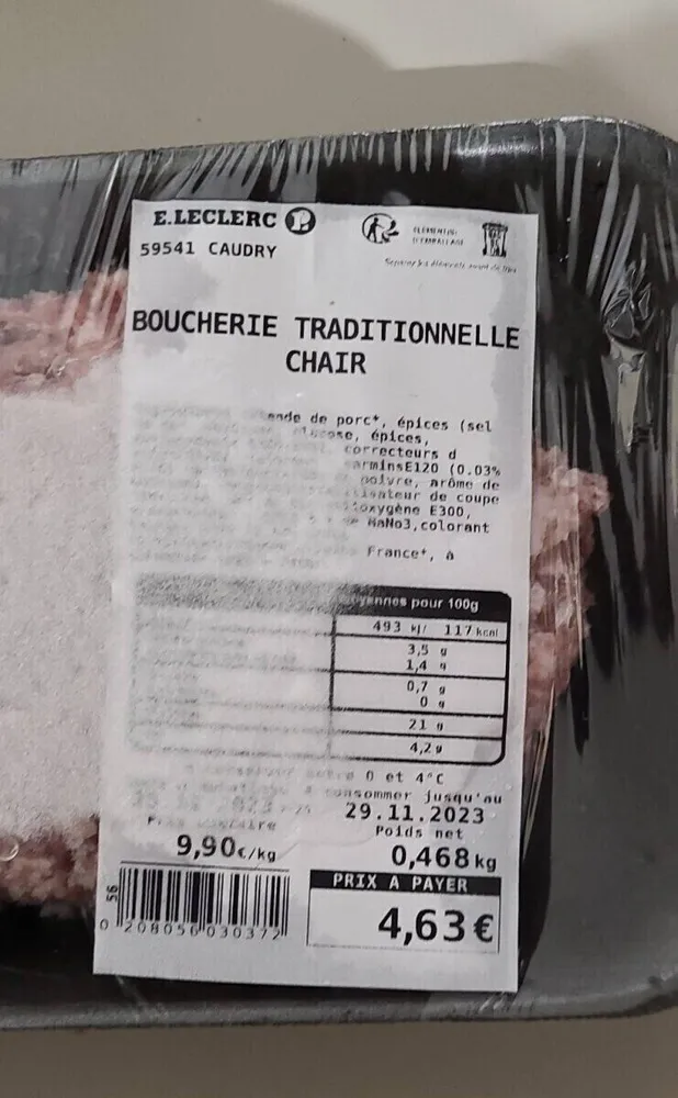 Chair boucherie traditionnelle