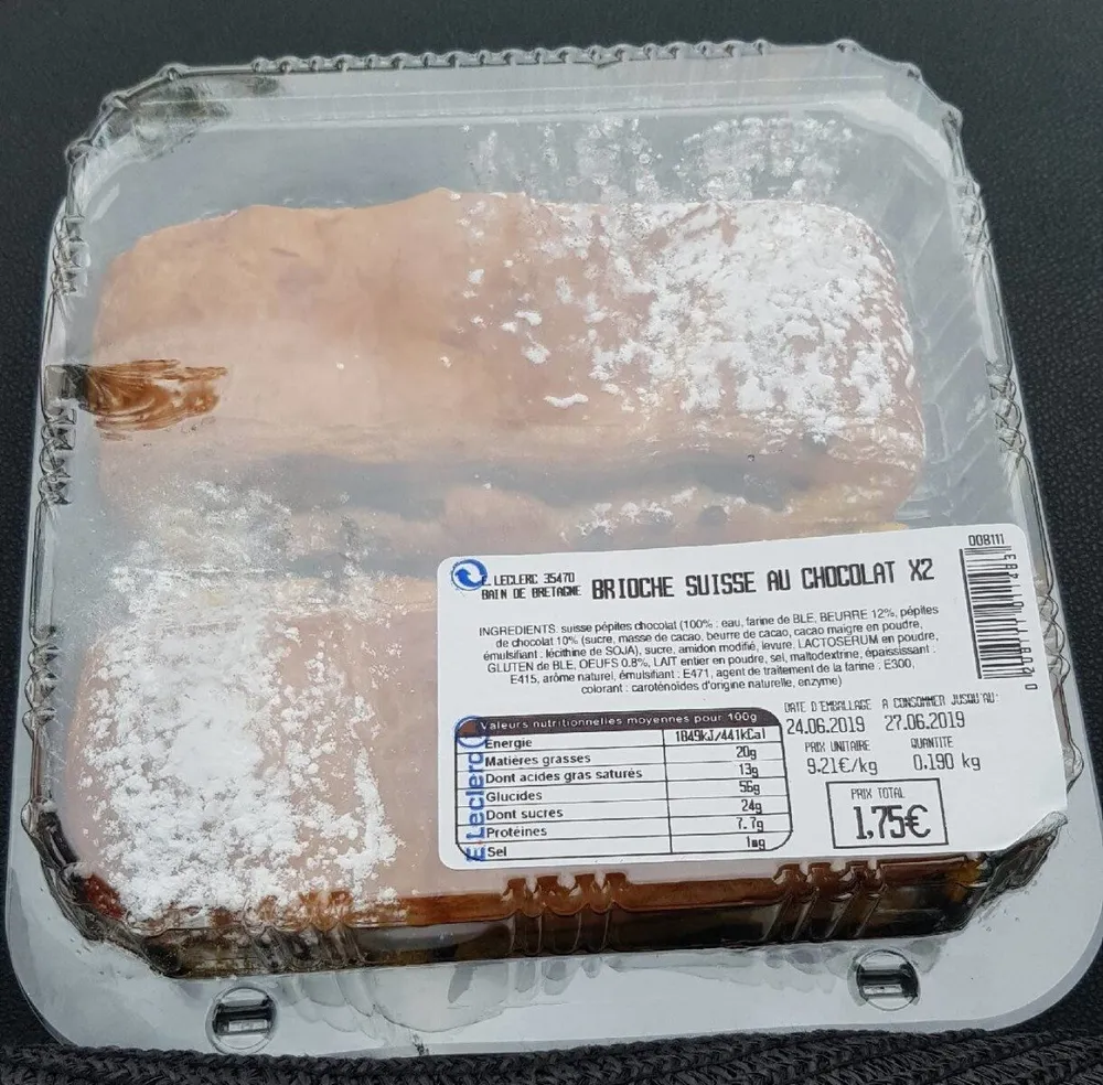 Brioche suisse au chocolat