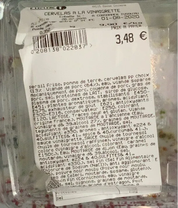 Cervelas a la vinaigrette