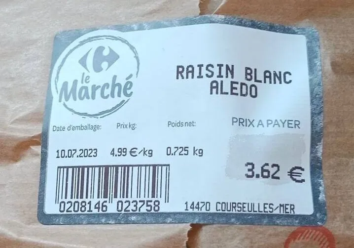 Raisins blanc