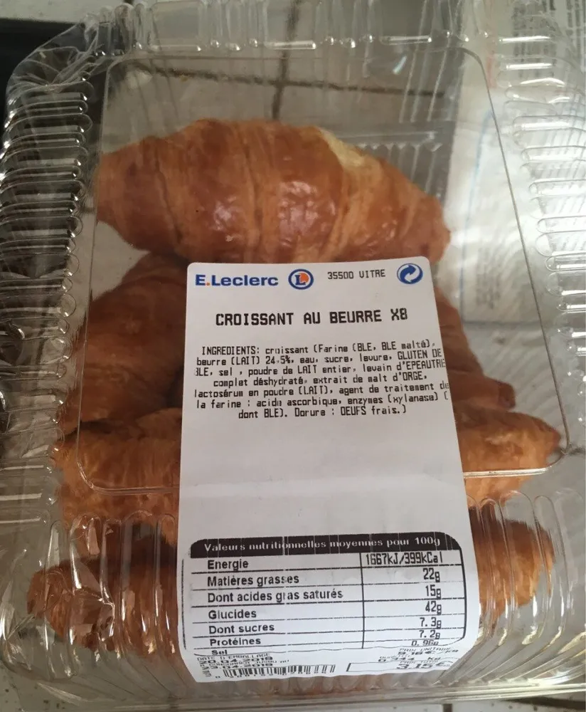 Croissant au beurre x8