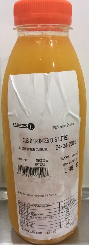 Jus d'orange 0,5L