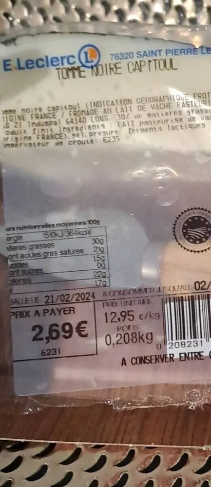Tomme noire capitoul