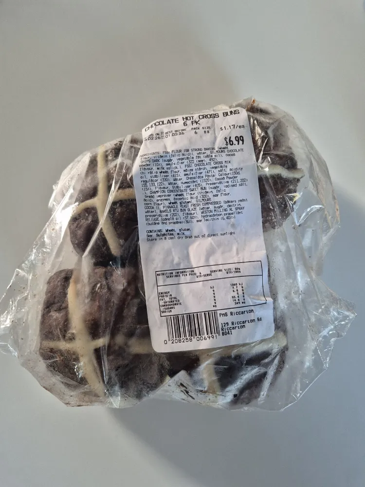 Chocolate Hot Cross Buns
