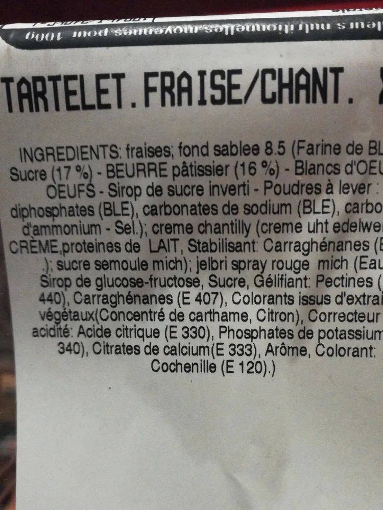 Tartelettes aux fraises chantilly